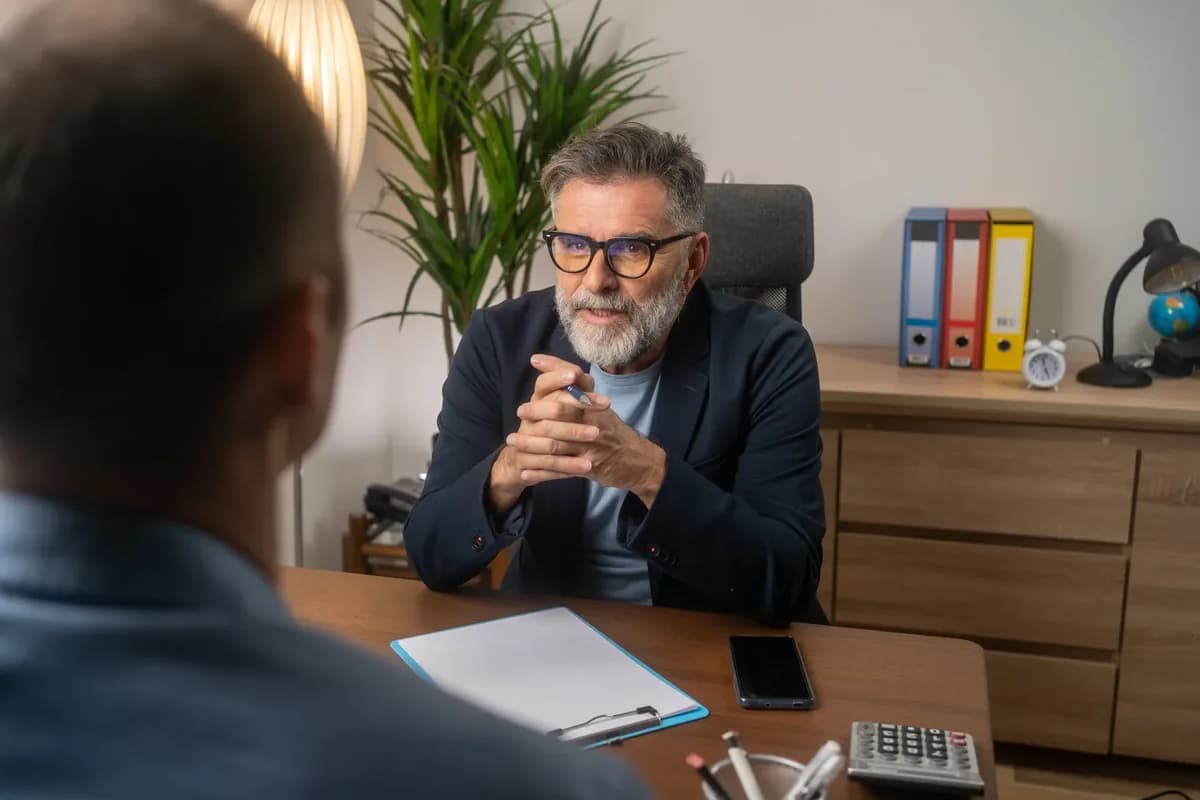 Executive coach guiding senior leader in one-on-one coaching session - personalized leadership development and strategic planning